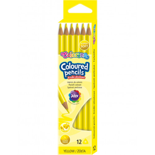 Trojuholníkové ceruzkové pastelky - žlté