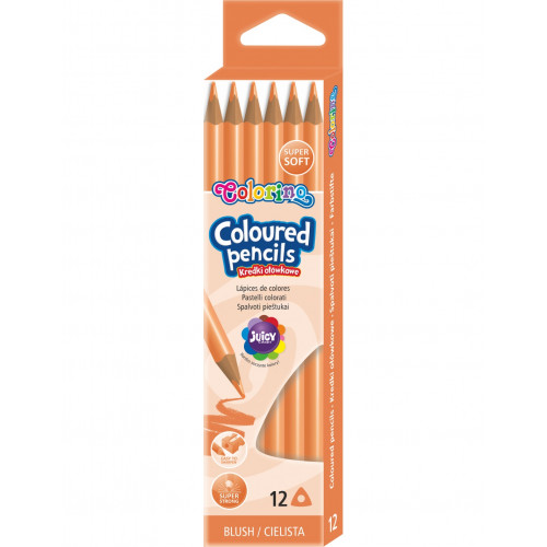 Trojuholníkové ceruzkové pastelky - telové
