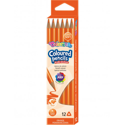 Trojuholníkové ceruzkové pastelky - oranžové