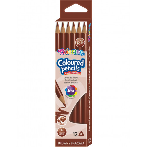 Trojuholníkové ceruzkové pastelky - hnedé