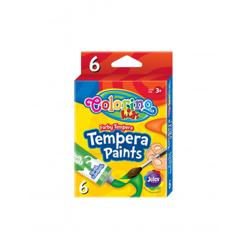 Temperové farby v 12 ml tubách, 6 farieb 