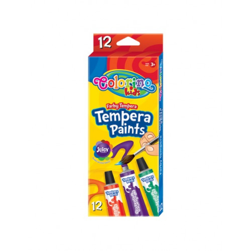 Temperové farby v 12 ml tubách, 12 farieb 