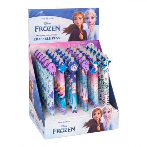 Gumovateľné pero Frozen, modrá náplň 