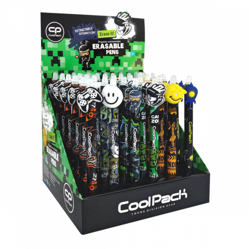 Gumovateľné pero CoolPack Boys III, modrá náplň 