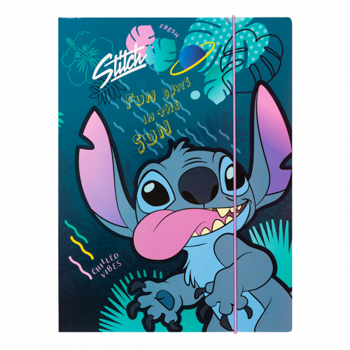 Školské dosky s gumičkou Stitch, A4